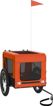 Přívěsný vozík pro psa vidaXL Vozík za kolo pro psa z oxfordské tkaniny s železným rámem 123 x 66 x 63 cm