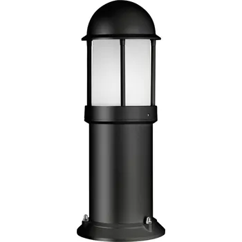 Lampička LCD Soklové světlo Marco z hliníku, černá - průměr osvětlovací hlavy 13 cm opál 1 x 100 W - Doprava zdarma