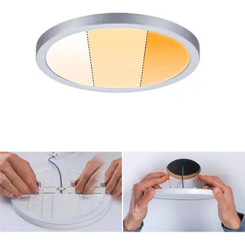 Svítidlo Paulmann Panel Areo dimtowarm kulatý chrom 17,5cm - montážní průměr 5 cm - 14 cm LED celkem 13 W - Doprava zdarma