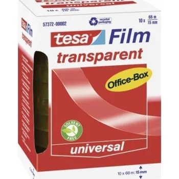 tesafilm transparentní, 10 rolí, 15 mm, kancelářská krabička, lepicí páska