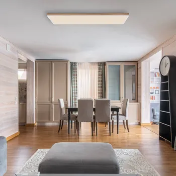 Globo LED stropní svítidlo Doro, délka 120 cm, tmavé dřevo, dřevo, CCT bílá, dřevo tmavé LED 36 W celkem - Doprava zdarma