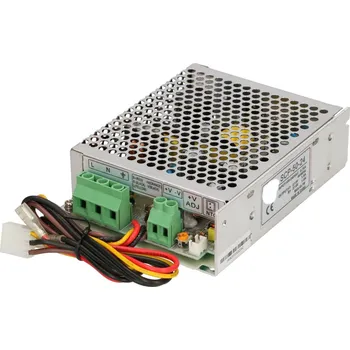 Nabíječka baterií Extralink SCP-50-24 POWER SUPPLY WITH BATTERY CHARGER 27.6V 50W 24V ZASILACZ BUFOROWY zdroj/transformátor Auto Hliník