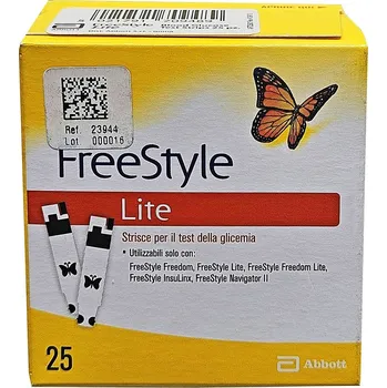 Diagnostický test TESTOVACÍ PROUŽKY FREESTYLE LITE (25 kusů)