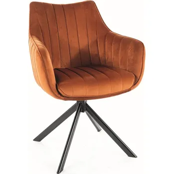 Jídelní židle Jídelní židle Azalia Velvet, oranžová / černá