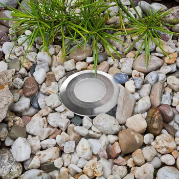 Lampička EVN P6710 podlahově světlo, 12V/DC, kulaté, 3 000K - kabel 50 cm nerezová ocel 1 x 1 W LED - Doprava zdarma