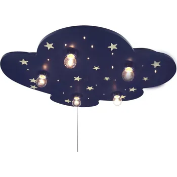 Niermann Standby Fluorescenční stropní světlo WOLKE XXL 5zdrojové modrá, žlutá 5 x 25 W E14 (exkl.) + 20 LED (vč.) - Doprava zdarma