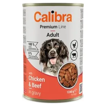 Krmivo pro psa 6ks Calibra Dog Premium konz. with Chicken&Beef 1240g