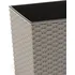 Květináč Lamela Juka Eco Wood Rattan 25 x 25 x 26 cm, šedý