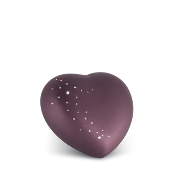 Smuteční dekorace Zvířecí urna Herz Crystal - Berry 0,5l