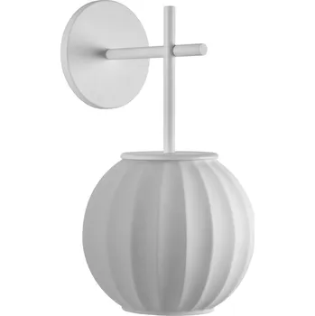 Lampička Carpyen Nástěnné světlo Mei, porcelánová koule, bílá - výška stínidla 16,5 cm; Ø nástěnného držáku 11,5 cm bílý, bílý 1 x 25 W - Doprava zdarma