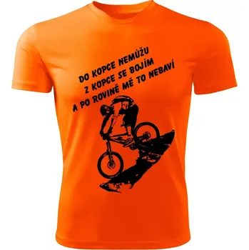 cyklistický dres Cyklistické tričko oranžové XXL (tričko pro cyklistu, cyklisty)