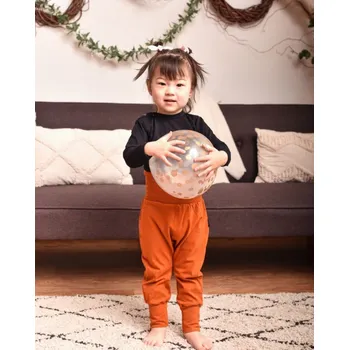 Dětské baggy tepláky, LEHKÉ, skořicové 92