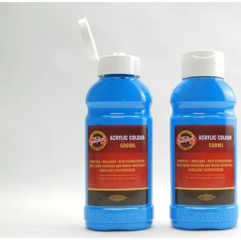 Vodová barva KOH-I-NOOR Akrylová barva 1627/0405 cyan 500ml