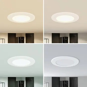 Lampička Vestavné bodové svítidlo Prios LED Rida, bílé. Ø 12 cm, CCT, IP44 bílá 1 x 9 W LED