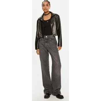 Dámské kalhoty Pinko Jeansy Wanda 101733 A24X Šedá Wide Leg 26