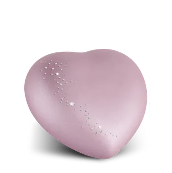 Smuteční dekorace Zvířecí urna Herz Crystal - Rose 1,5l