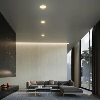 Lampička Briloner Vestavné LED svítidlo Plat, bílé, Ø 10 cm, 3 000 K bílá 1 x 6 W LED