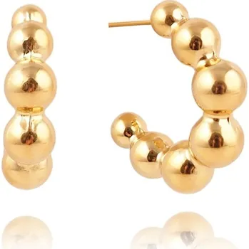 Náušnice Flamenco Mystique 14k pozlacené náušnice z chirurgické oceli, puzeta KST3229