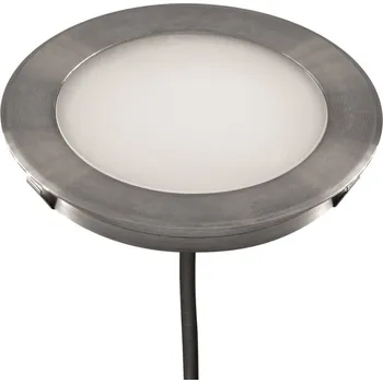 Lampička EVN L67101502 Zapuštěné podlahové svítidlo, Ø 8,5 cm, 3 000 K nerezová ocel 1 x 1,5 W LED - Doprava zdarma