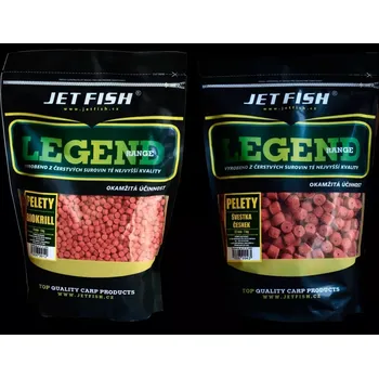 Nástraha JET FISH LEGEND pelety 1kg - 4/12mm - 4mm ŠVESTKA/ČESNEK