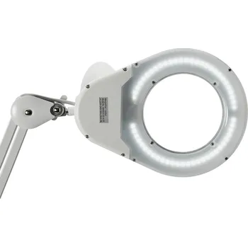 Lampička MAULviso LED lupa, bílá, 48 cm, kovová - Základna - délka 32 cm, šířka 22 cm; hlava lampy - délka 26,5 cm, šířka 20 cm LED 8 W celkem - Doprava zdarma