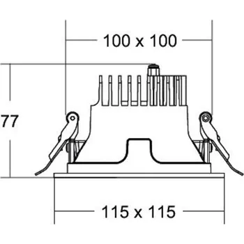 Lampička BRUMBERG Apollo Mini, hladký, hranatý, DALI, 3 000 K, stříbrný - Instalační rozměr - délka 10 cm, šířka 10 cm stříbro 1 x 10,5 W LED - Doprava zdarma