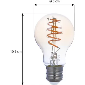 Lampička LUUMR Inteligentní LED žárovka A60 E27 jantarová 4,9 W Tuya WLAN