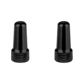 Plášť na kolo čepičky galuskového ventilku, hliníkové, černé (2 kusy) - Černá, 2ks