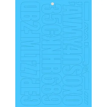 Nástěnková písmena a číslice - 4 sady, modré