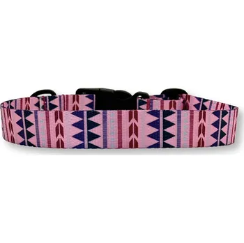 Obojek pro psa PafDog® Designový obojek pro psy PINK AZTEC Velikost: S, ŠÍŘKA: 15 MM