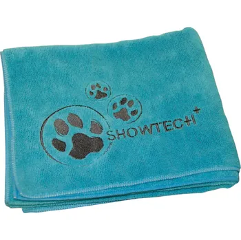 Vysoušeč srsti pro zvíře Show Tech+Ručník z mikrovlákna s výšivkou 56x90cm Barva: Tyrkysová
