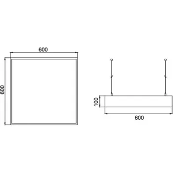 Lampička BRUMBERG LED závěsné svítidlo Biro Square, DALI stmívatelné, bílé, 3 000 K texturovaná bílá LED 44 W celkem - Doprava zdarma
