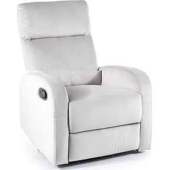 Křeslo Polohovací křeslo Olimp Velvet, světle šedá