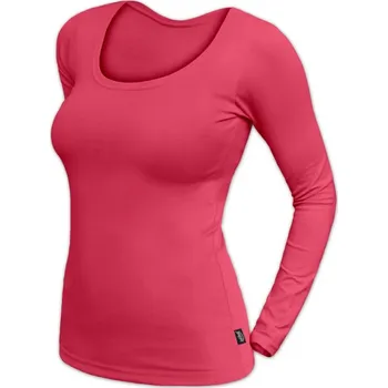 Dámské tričko Dámské tričko Brigita, dlouhý rukáv, lososově růžová M/L