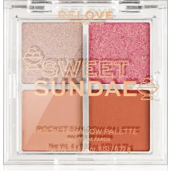 Přípravek na oči Revolution Relove Pocket Palette paletka očních stínů odstín Sweet Sundae 4x0.72 g