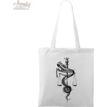 Plátěná taška - Veterinářský znak Barva: Bílá