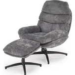 HALMAR DARIO křeslo s podnožkou šedé