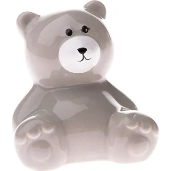 Pokladnička Casa de Engel Keramická pokladnička - medvídek šedá