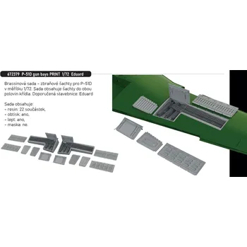 Volný čas Eduard 1/72 P-51D gun bays PRINT (EDUARD)