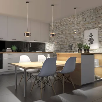 Top Light Závěsné svítidlo Puk Meg Maxx Drop Solo, chrom, G9 - Stříška - výška 2 cm, Ø 8 cm 3 x 12 W LED - Doprava zdarma