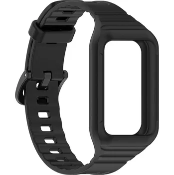 Příslušenství k chytrým hodinkám eses Silikonový řemínek s rámečkem pro Honor Band 9 - Černý