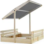 Pískoviště Toni se střechou a lavičkami…