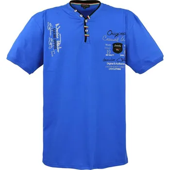 LAVECCHIA tričko pánské 2042 nadměrná velikost 7XL modrá