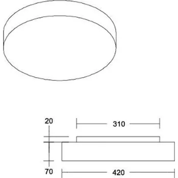 BRUMBERG LED stropní svítidlo Celtis Midi, 3 000 K, chintz, oranžové - Výška odstínu 7 cm oranžová LED 25 W celkem - Doprava zdarma