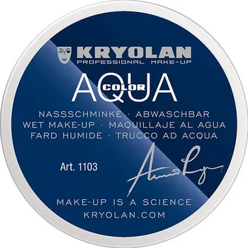 Karnevalový doplněk Bílá barva na obličej - Kryolan Aquacolor (55 ml)