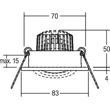 Lampička LED vestavné bodové svítidlo BRUMBERG Berrie-R, 3000K, on/off, bílé bílá 1 x 6 W LED - Doprava zdarma