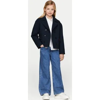 Dámský kabát Tommy Hilfiger Kabát pro přechodné období KG0KG08053 Tmavomodrá Regular Fit 10Y