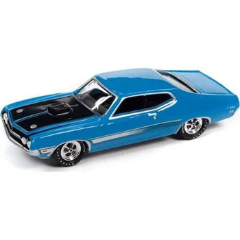 autíčko Ford Torino Cobra 1971 modrá 1:64 - Johnny Lightning Ford Torino Cobra MCACN- sběratelský model autá 1/64