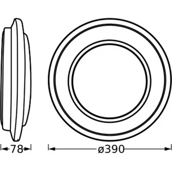 Ledvance Orbis Berlin LED stropní svítidlo černé 39cm černá, bílá LED 24 W celkem - Doprava zdarma