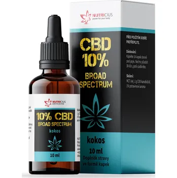 CBD NUTRICIUS CBD OLEJ 10% BROAD SPECTRUM KOKOS 10ML